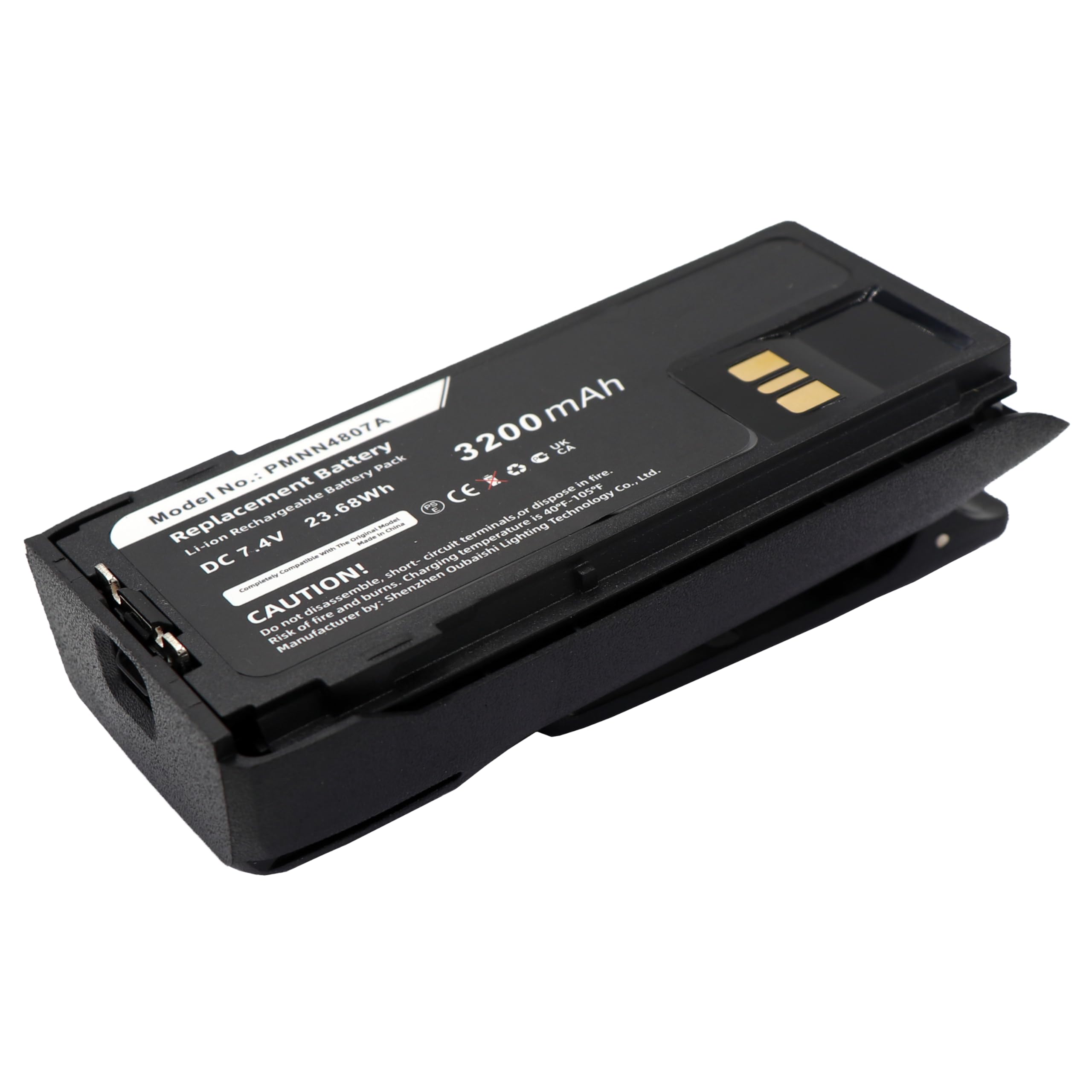 Batería Recamblio Para Motorola Walkie Talkie - 3000 MAh, 7.2V, Compatible Con PMNN4807, PMNN4808A, PMNN4809, PMNN4810, IMPRES R7