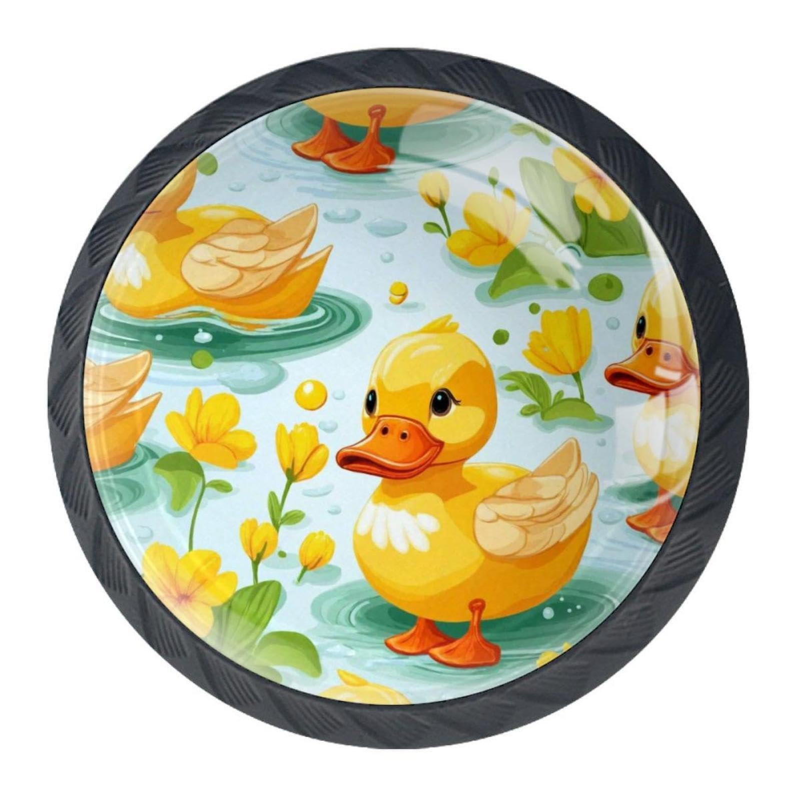 Pmoyh Ente Cartoon Möbelknöpfe 2 Stück - Lustige Schrankgriffe 2.8x2.1cm