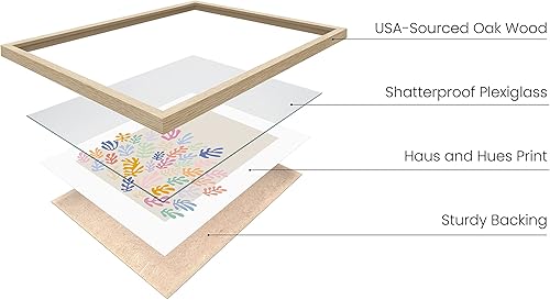 Miniatura 2 de HAUS AND HUES Henri Matisse Prints, póster de exposición Matisse, arte de pared pastel danés, decoración estética de habitación (marco beige, 16 x