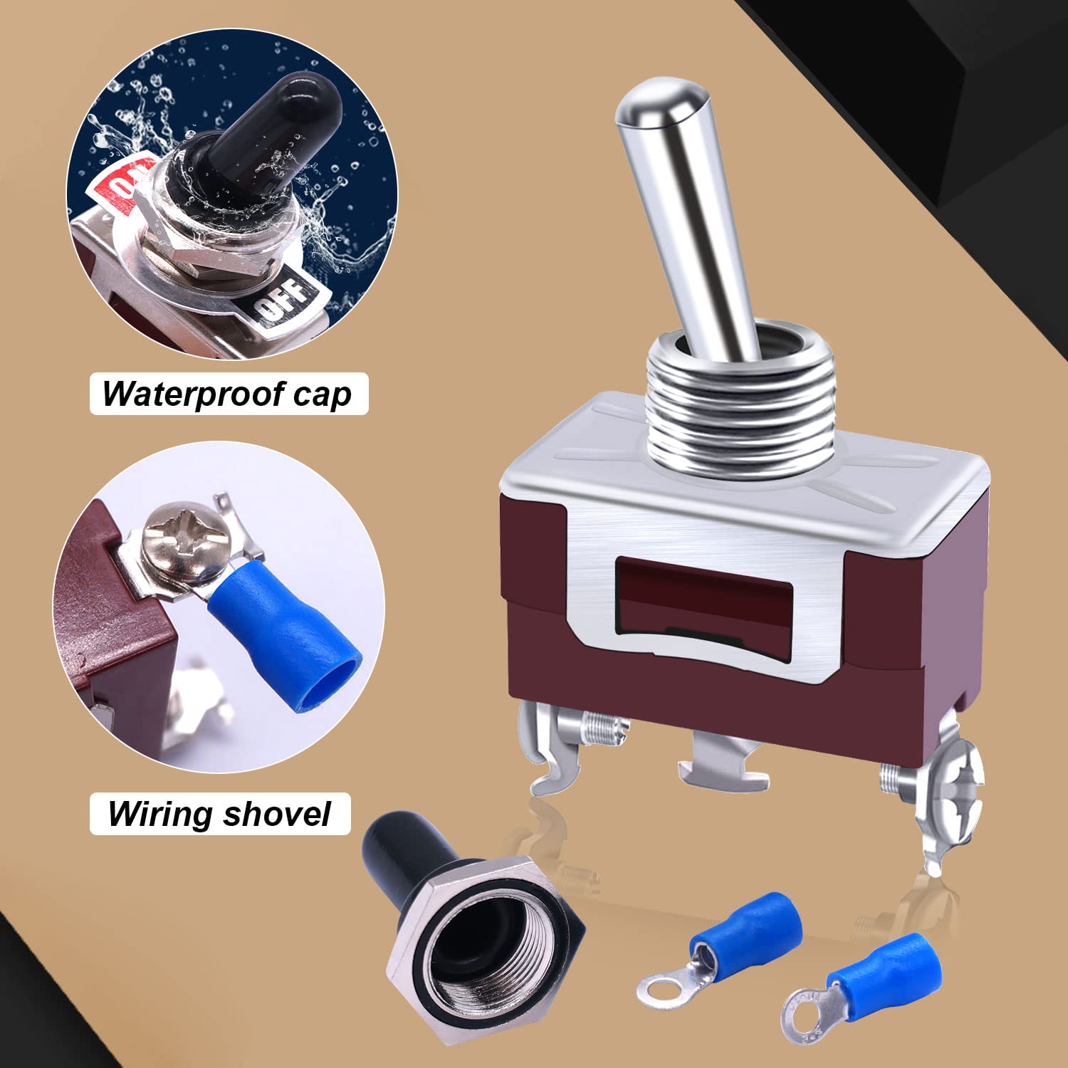 Buy Twidec/Rocker Toggle Switch Metal Panel with ON/Off Toggle Switch