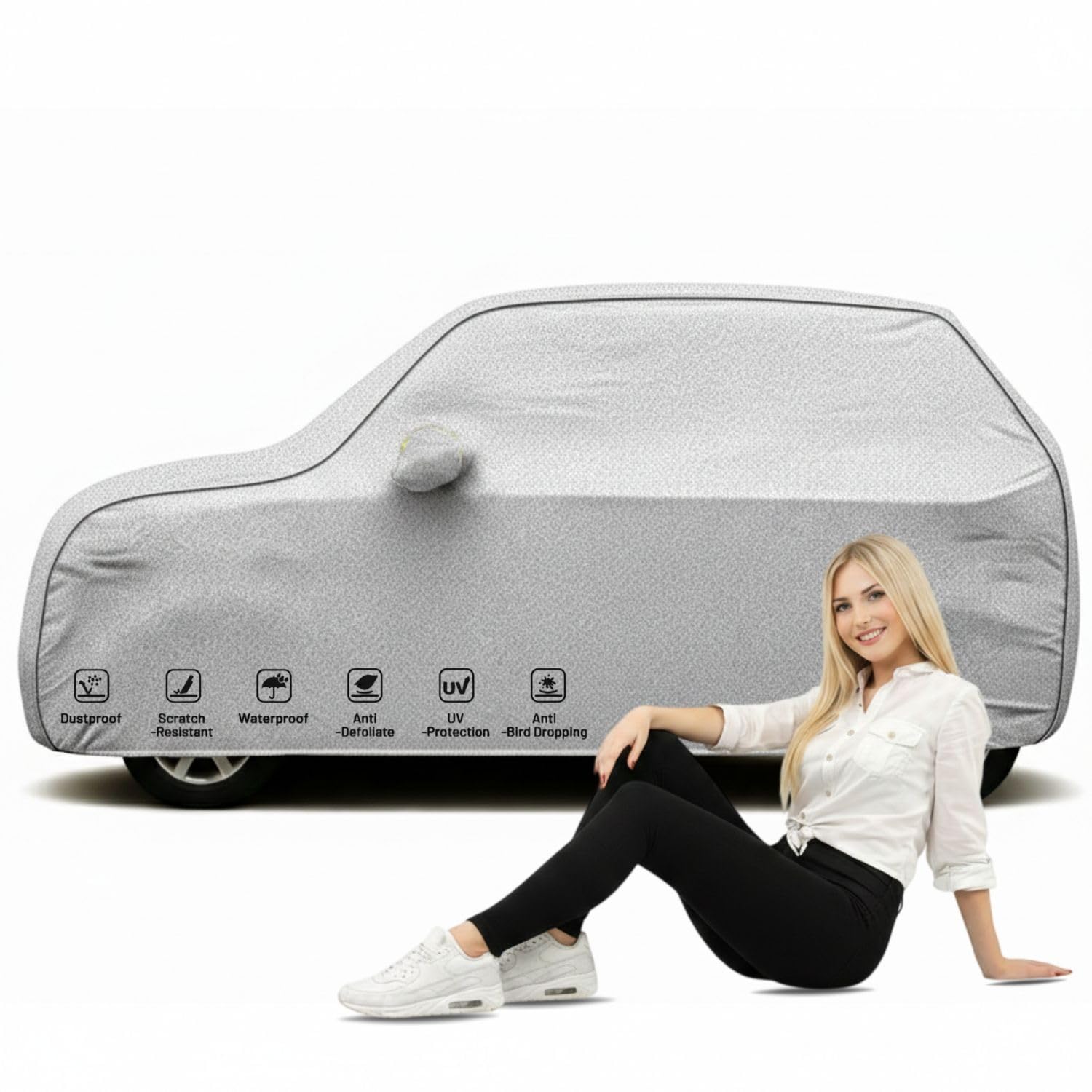 Smart 100% Waterproof Car Cover for Celerio & All Models - Custom Fit with Mirror Pockets, Triple-Stitched, Soft Inner Lining, Dust, UV & Heat Resistant, Outdoor/Indoor All Waether Protection