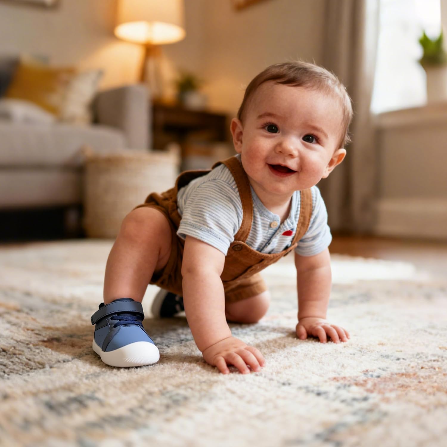 Baby Shoes Boys Girls First Walking Shoes Wide Barefoot Zero Drop Infant First Walkers Lightweight Nonslip Soft High Top Toddler Sneakers for 6-24 Months - Image 2