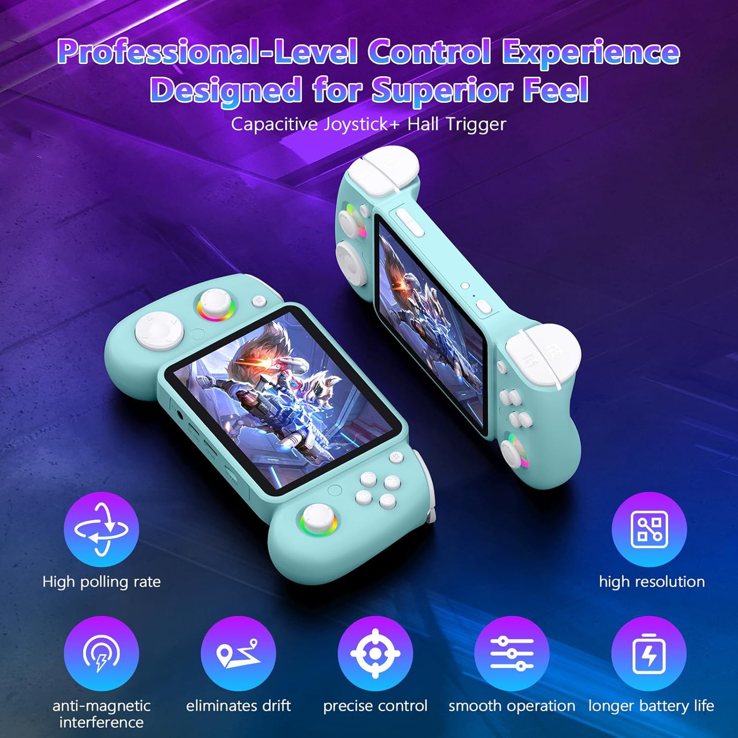 RG43H PRO Retro Handheld Game Console,4.3 Inch IPS Screen, RK3562 Quad-Core CPU,Portable Dual System,WiFi Networked Fighting HDMI TV Output,4000mAh Battery,Game Console with 64GB TF Card,Sky Blue
