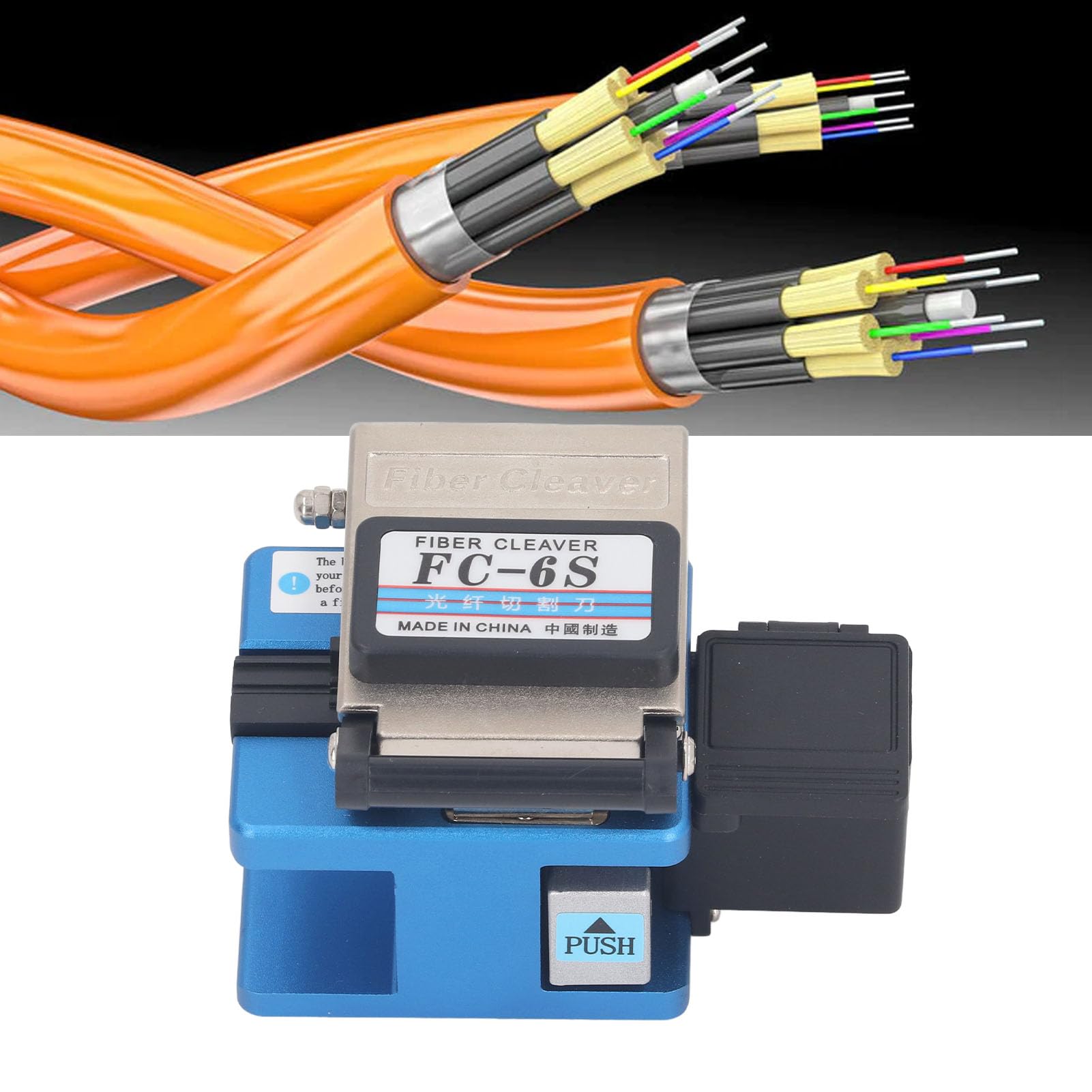 Kit de Cuchilla de Fibra, Kit de Herramientas de Cuchilla de Fibra con Caja de Almacenamiento de Coleta FC? 6s Azul, Diapositivas Espesas, Ventajas Múltiples para Cable óptico, Utilidad de Utilidad