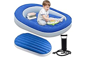 Inflatable Toddler Travel Bed with Handle Pump and Safety Sides