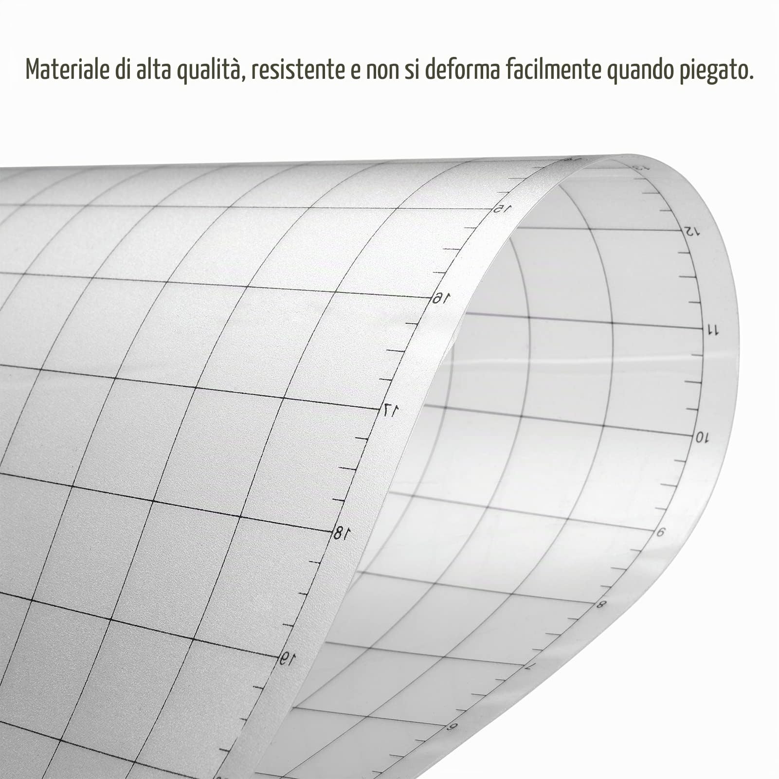Tappetino da Taglio sostitutivo Tappetino Adesivo Trasparente Mat con griglia di misurazione 12x24 Pollici per Silhouette Cameo Explore Plotter Machine 3PCS