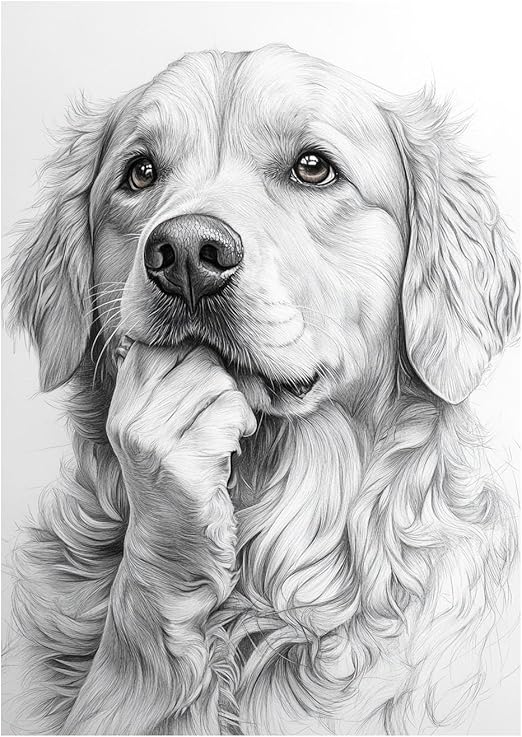 DMZPKZB Animals Decor Canvas Wall Art Minimalist funny animal dog