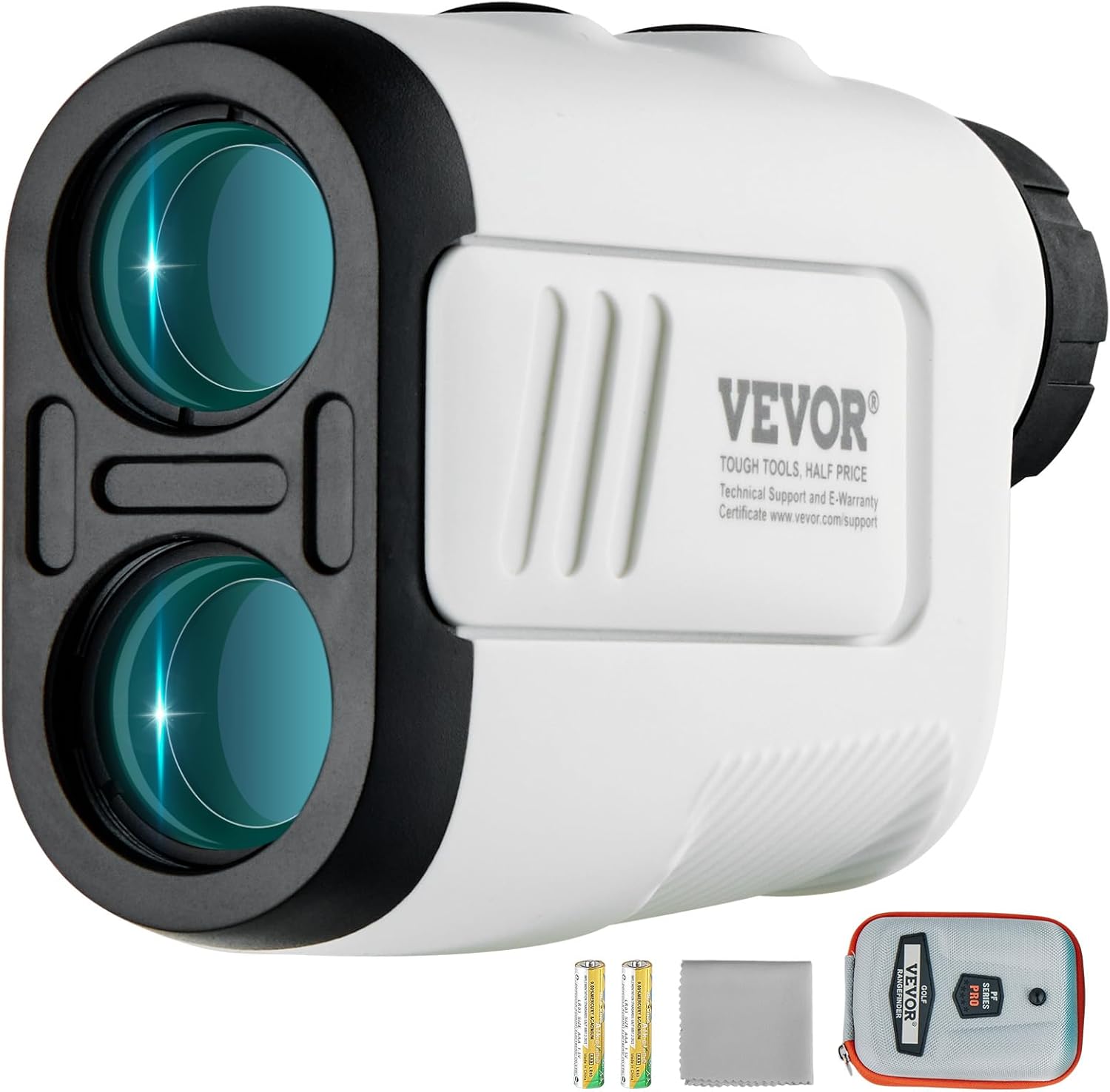 VEVOR Golf Rangefinder, 650 Yards Laser Golfing Hunting Range Finder, 6X Magnification Distance