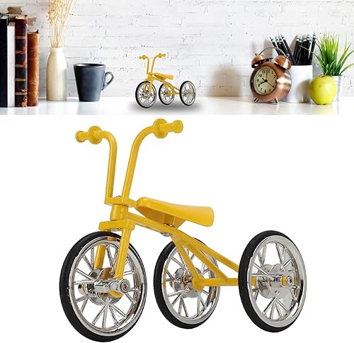 Miniatura 2 de Triciclo Modelo Ornamentos, Mini 3D Simulado Aleación Triciclo Ornamento Bicicleta Arte Escultura Metal Bicicleta Figuritas Decorativas