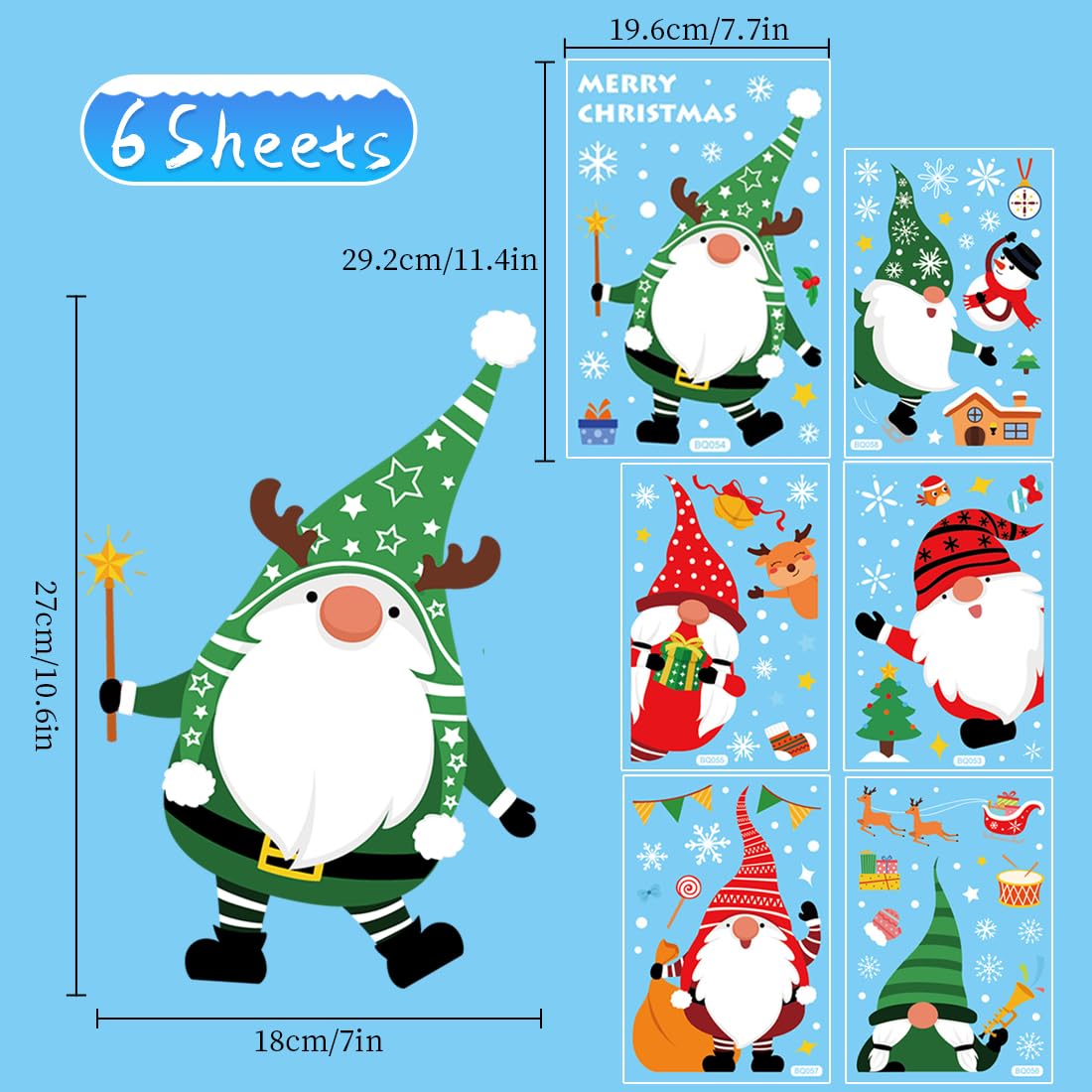 Christmas Snowflake Window Decoration, 11 Ct. | Vinyl