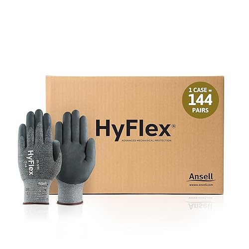 Miniatura 9 de Ansell HYFLEX 11-531 - Guantes industriales de nailon y elastano resistentes a cortes con palma de nitrilo de espuma para fabricación, automotriz,