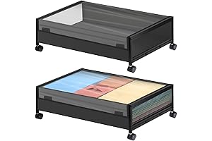 Under Bed Plastic Storage Drawers with Wheels