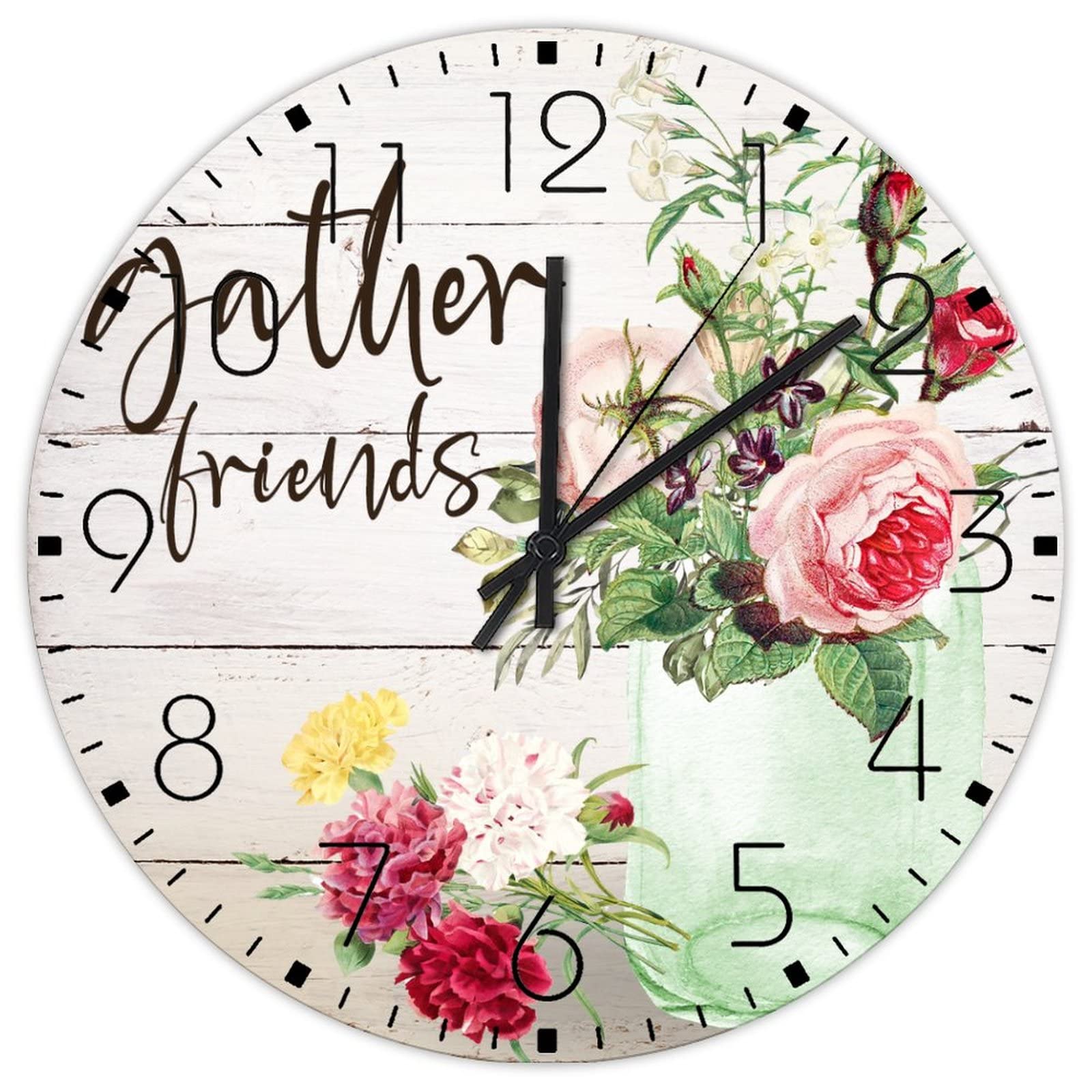 Horloge murale sans tic-tac en bois pour éliminer les bruits dans la chambre d'enfant