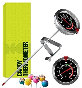 Craft911 Candy Thermometer with Pot Clip - Deep Fry Oil Thermometer for Frying and Candle Making Black