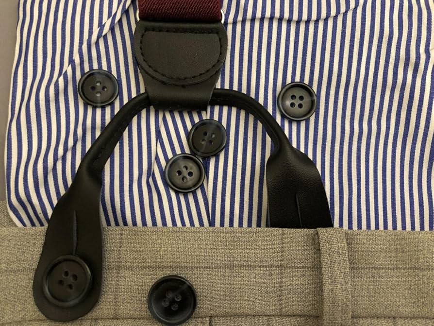 Amazon.co.jp: サスペンダーボタン x6 サスペンダー メンズ ボタン留め