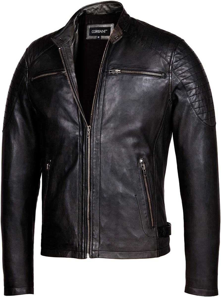 Cafe Racer Leather Jacket – Mens Genuine Leather Jackets