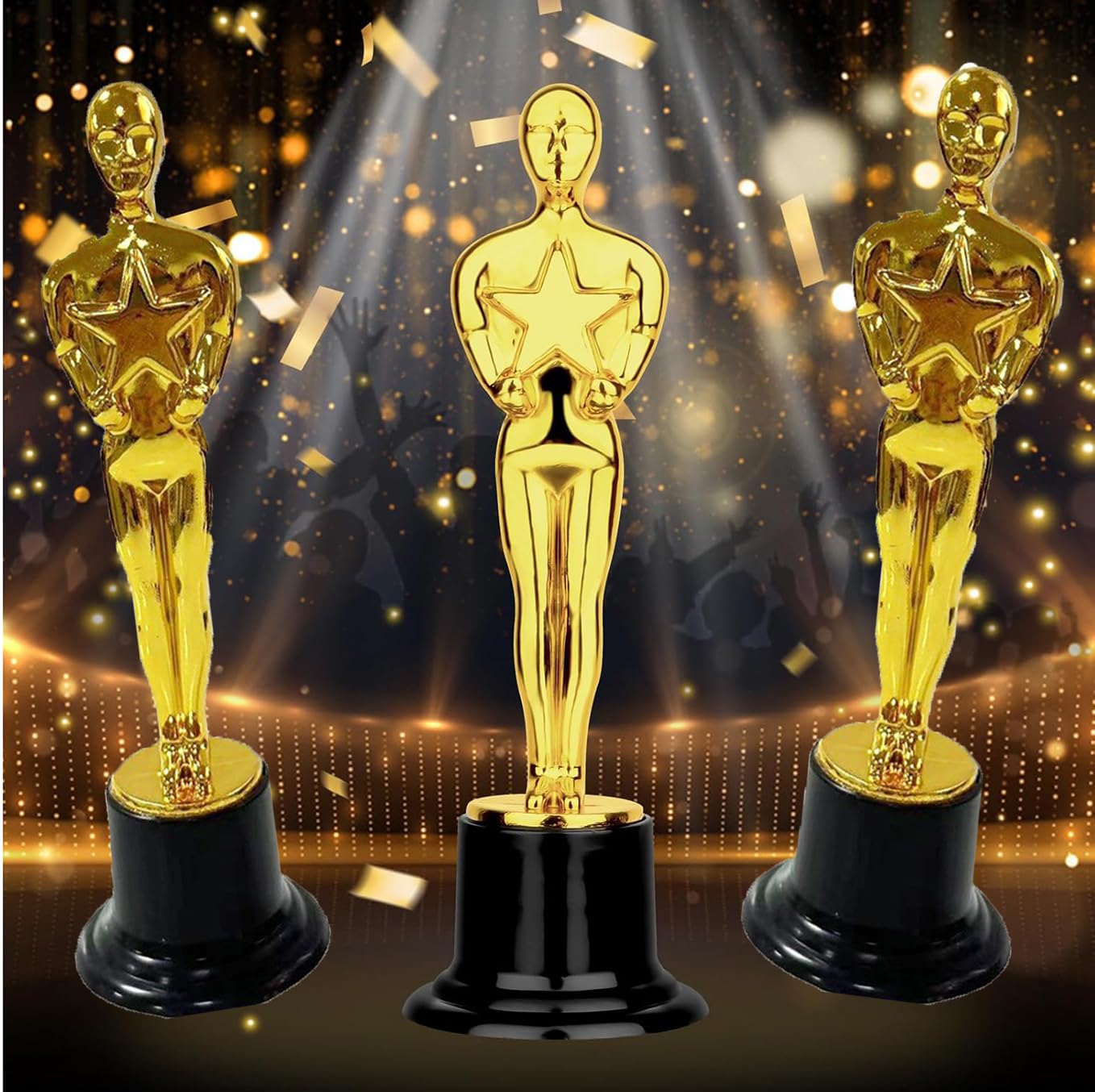 Trofei,4 PCS Coppe e Trofei Calcio per Bambini,Trofeo Vincitore d'oro,Premiazione Sportiva,Coppa Plastica Placcata per Carnevale,Feste,Gala,Decorazione
