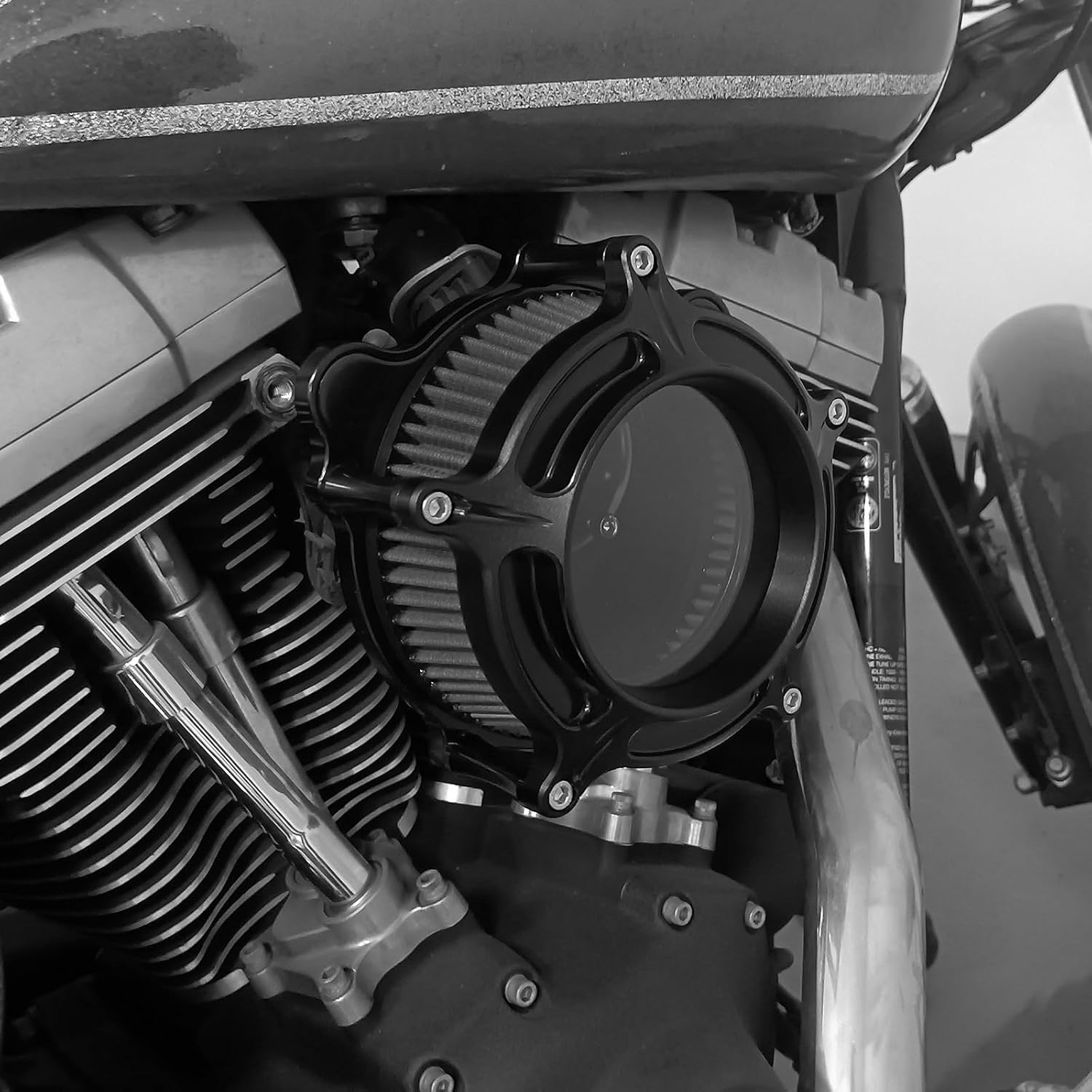HDBUBALUS Motorcycle CNC Air Filter Air Cleaner Intake System Cleaner (For Touring Trike 08-16, Softail 16-17,Dyna 17)