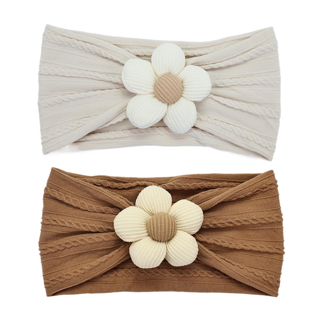 QEQSHQO 2 Unidades Niña, Cinta para la Frente del Bebé, Cinta para el Pelo, Accesorios de Foto, para Bebés de 3 Meses a 6 Años, con Lazo y Pom-Pom