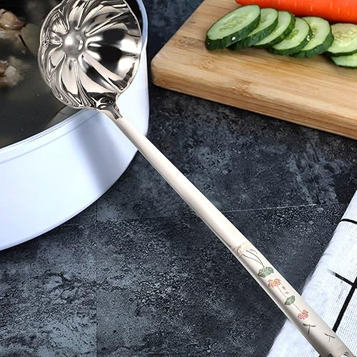 Miniatura 9 de UPKOCH Juego de cucharones de sopa de acero inoxidable para cocinar ollas calientes utensilios de cocina para el hogar restaurante plateado