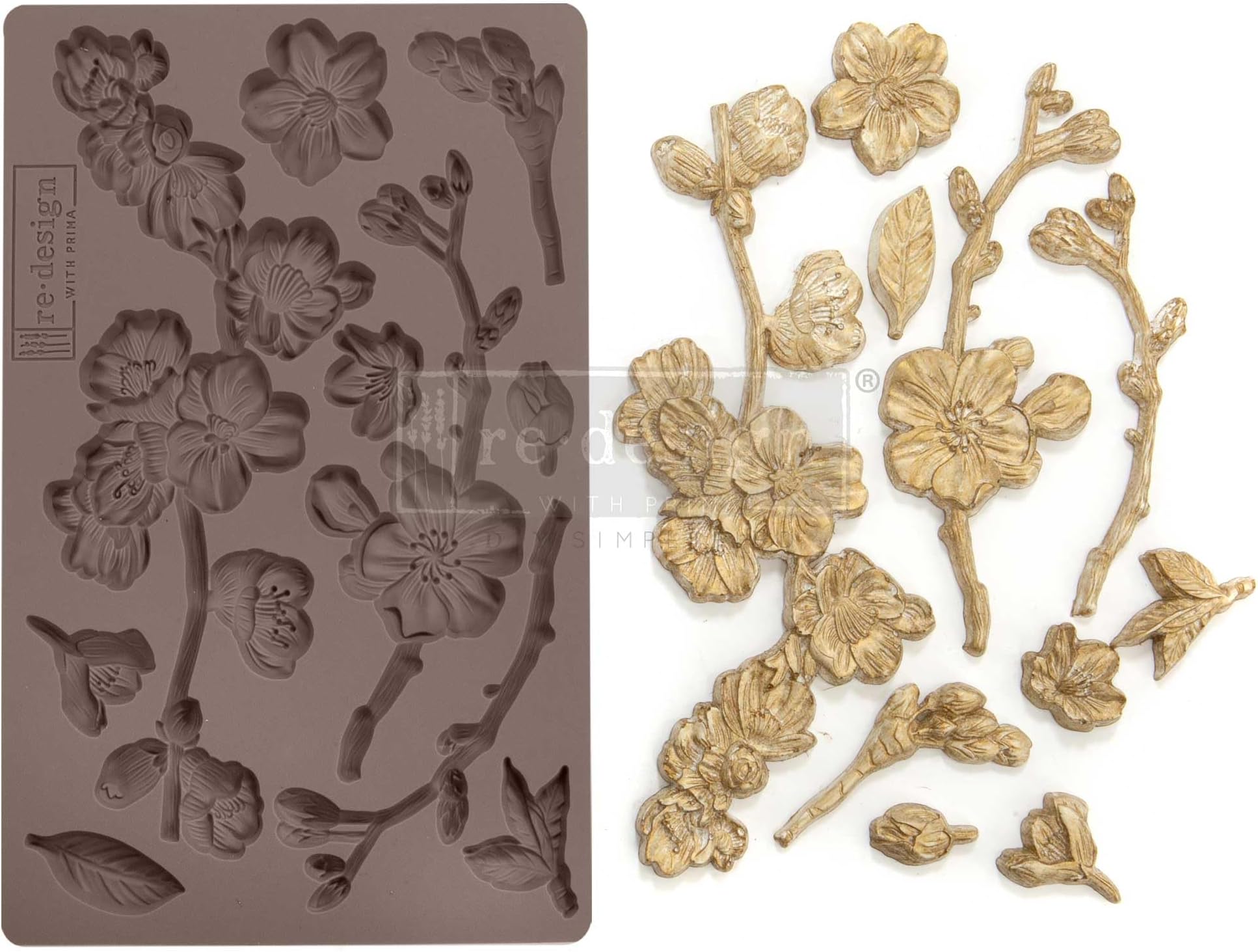 Prima Marketing 643126 INC REDESIGN MOULD 5X8 CHRRY BLSM, Cherry Blossoms