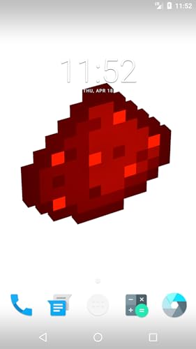 3D Block Craft, Redstone Dust Live Wallpaper | Redstone Dust Screensaver for Minecraft. Pixel Art 8B