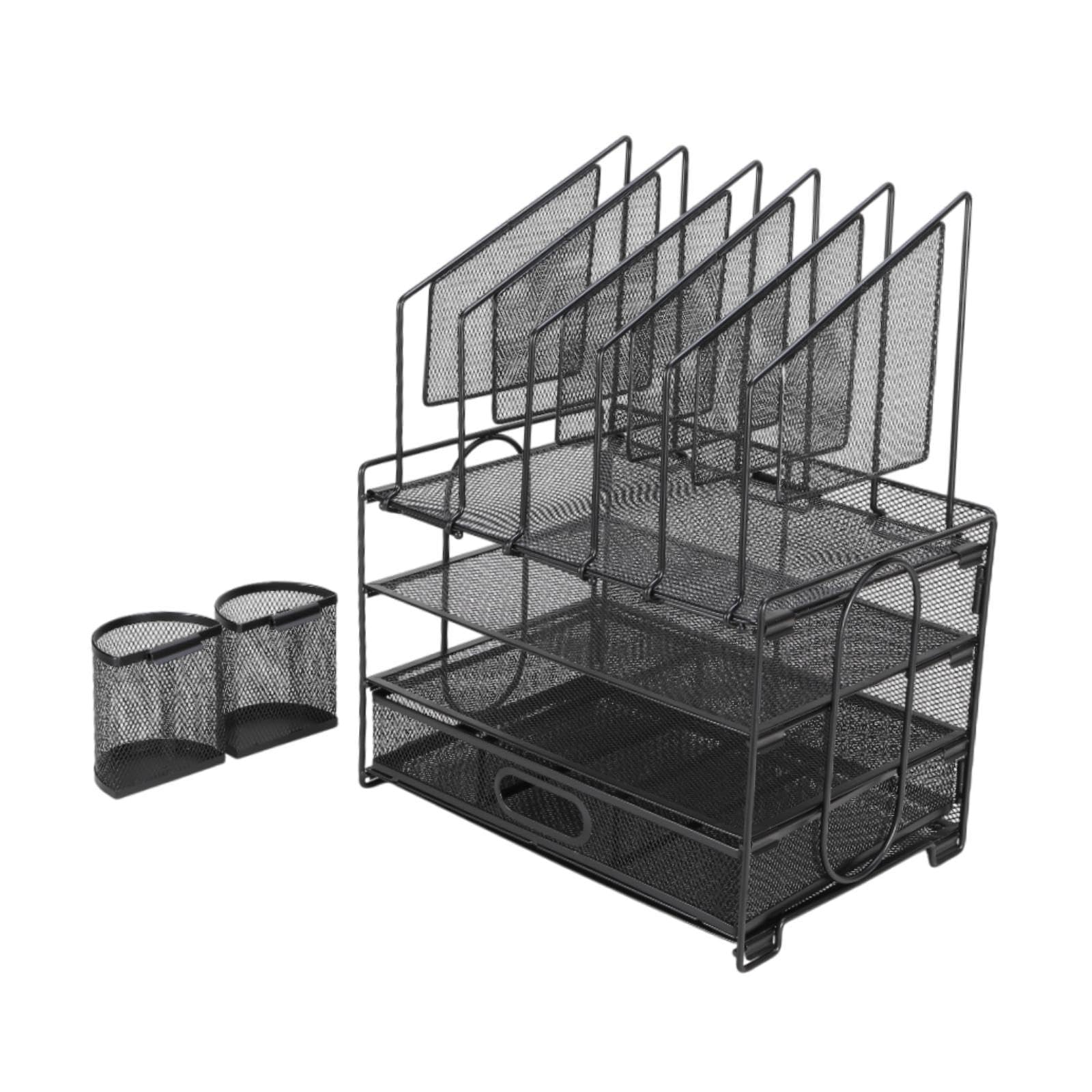 Organizzatore da Scrivania Sturdy Workspace Organizzatore di File da Scrivania in Mesh Elegante Mesh