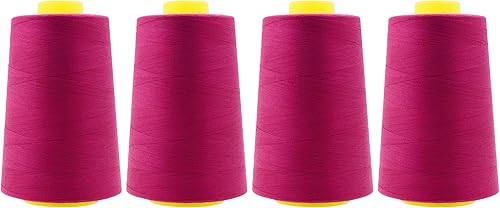 Vista 462 de Mandala Crafts - Hilo de coser multiusos de poliéster para máquina de coser de sarga, sobrehilado, acolchado Beige