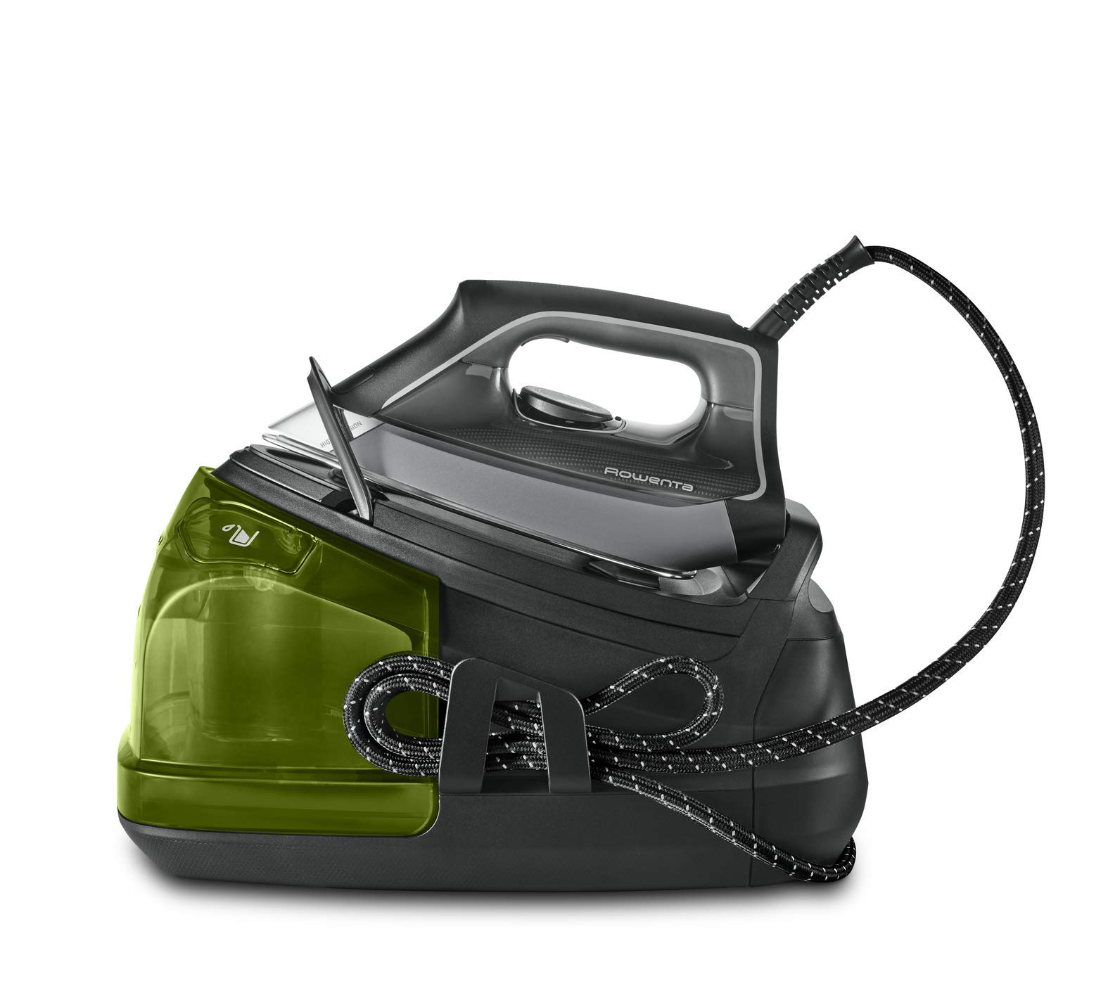Rowenta Perfect Steam Pro DG8626F0 - Centro de planchado (2400 W, Golpe 450, vapor 120 g/min, suela Microsteam Laser 400, función ECO), color negro (Reacondicionado)