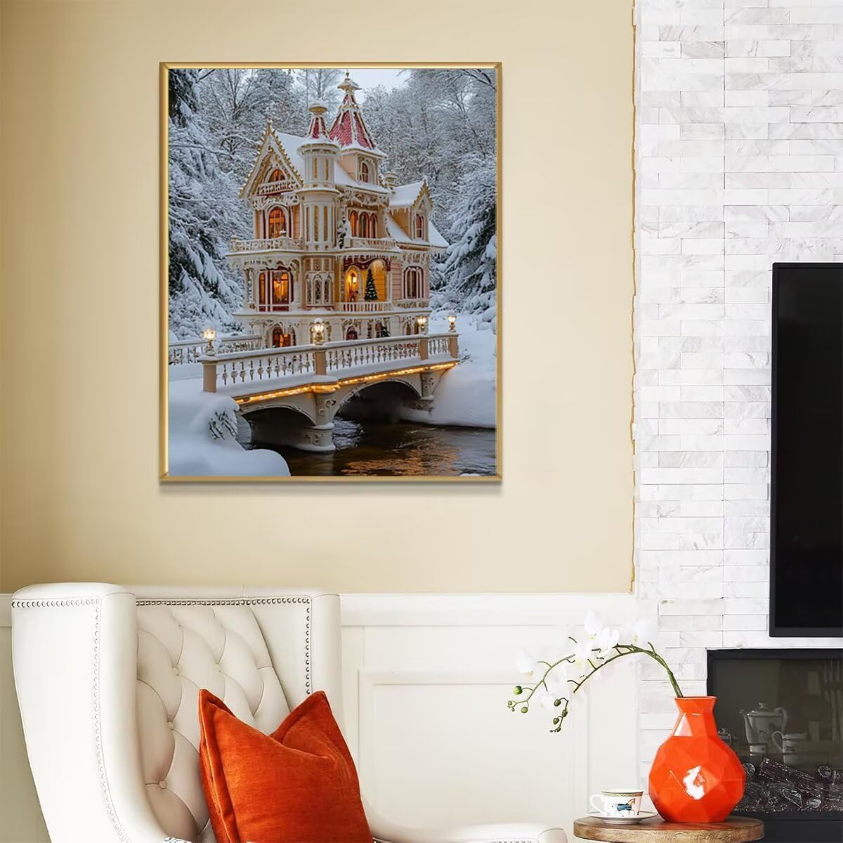 Dipingere con i Numeri Architettura, Paint by Numbers Adulti Ponte, Fai da te Creativi Adulti Quadri da Dipingere Numerati Kit per Decorazione Della Parete di Casa, Regalo 100x135cm Senza Cornice 3B-Q