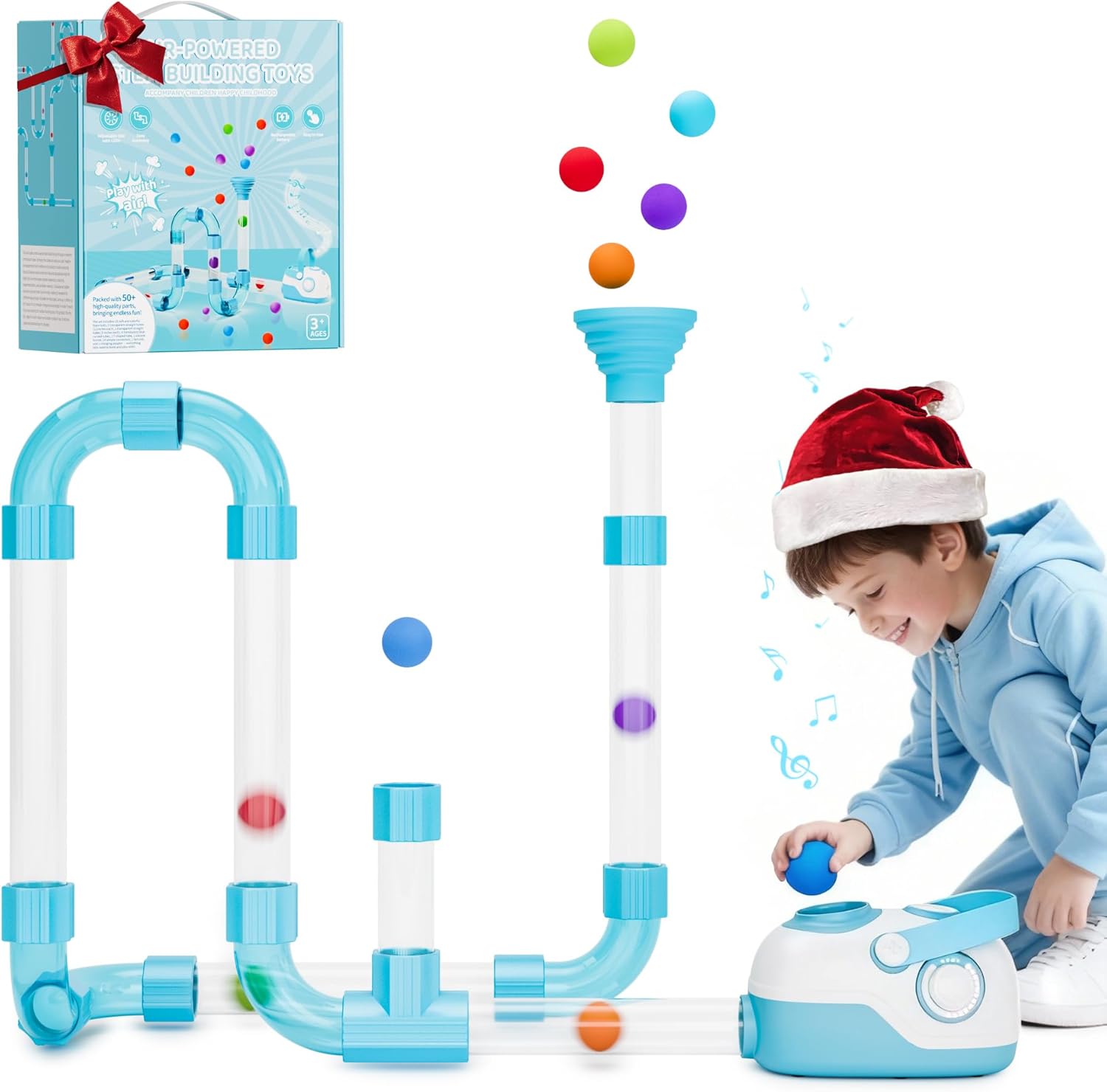 Air-Powered STEM Building Toys - Bluetooth & Rechargeable