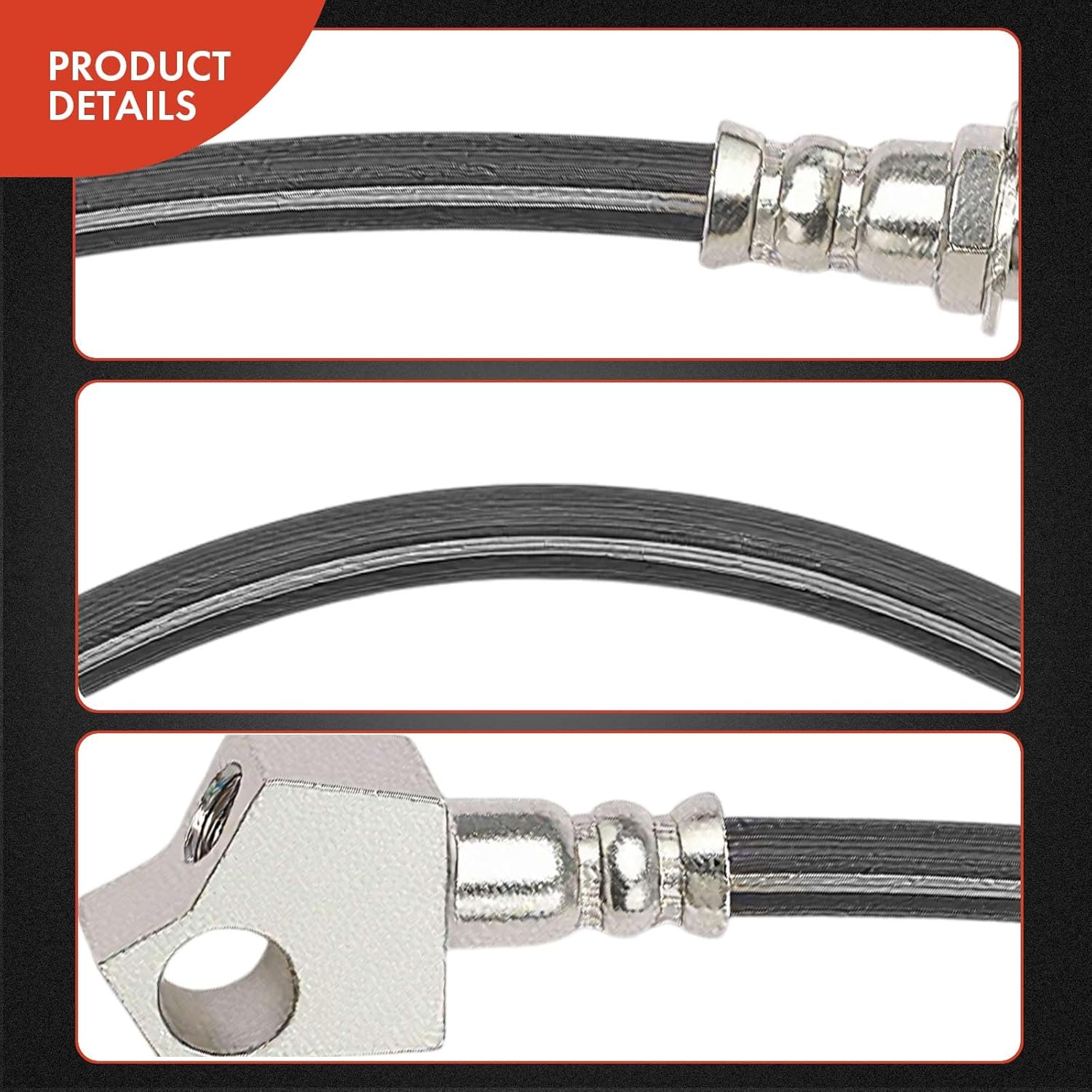 A-Premium Rear Center Brake Hydraulic Hose Compatible with Ford Models - Mustang 1964 1965 1966, with Rear Drum