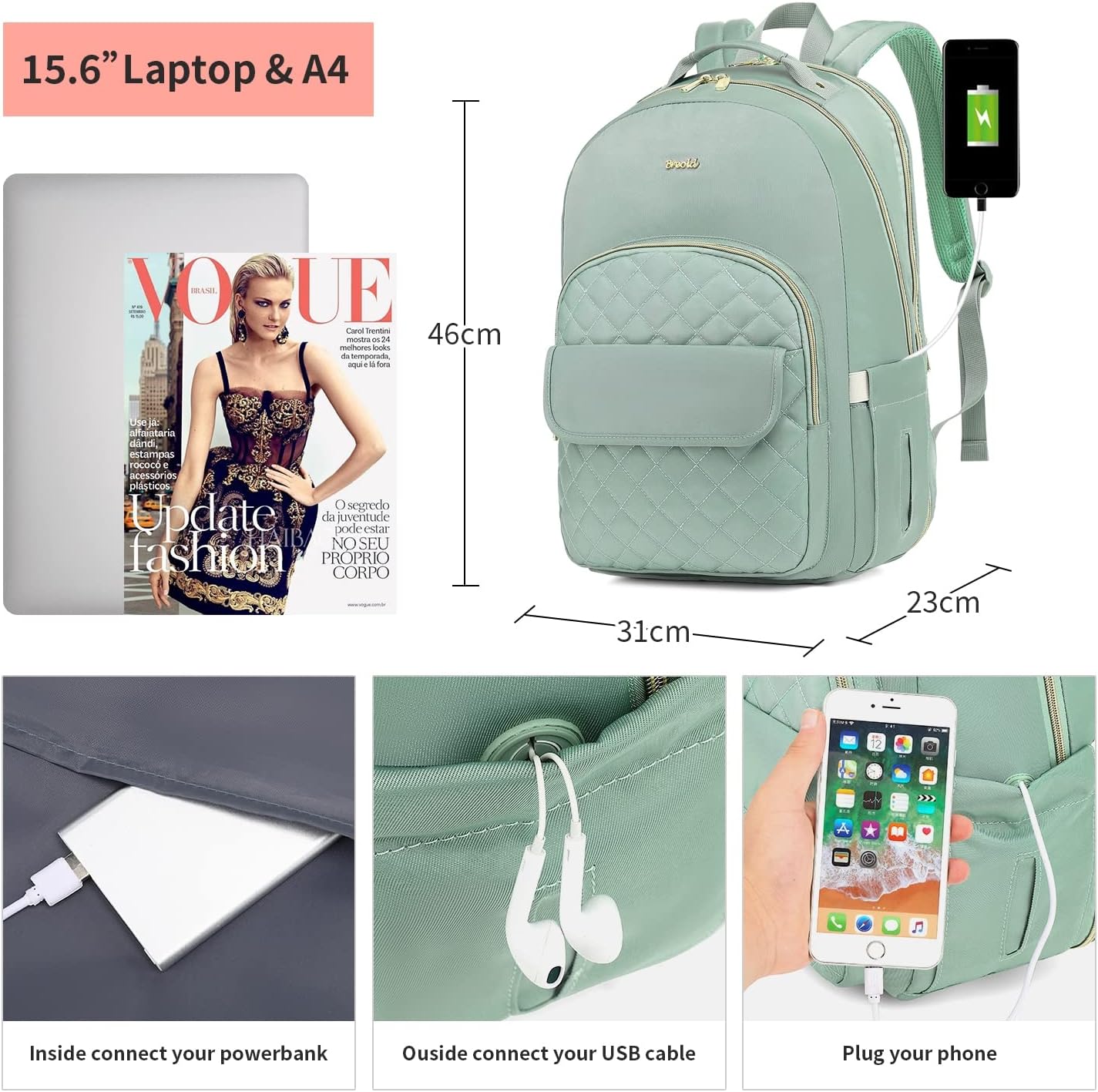 Backpack Purse for Women Bookbag for Teens Girls,School Backpack for High School College,Laptop Backpack for Women for Travel Business