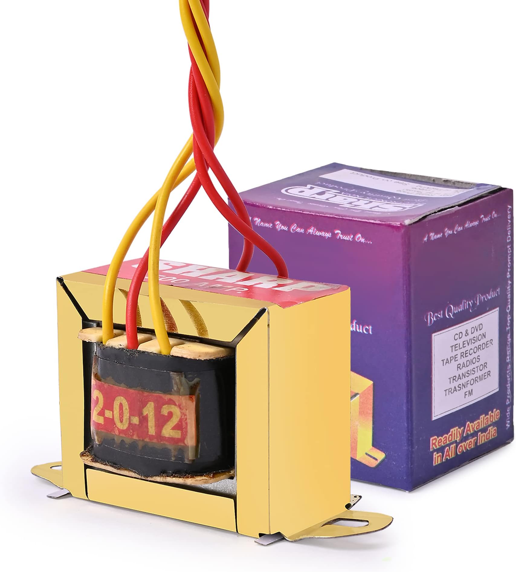 ssp a. c. 220 volt to 12 volt step down transformer for science projects-Multi color