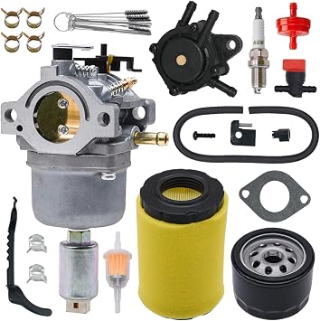 Carburetor Fit for Poulan Pro PP19A42960460077 00 PB195H42LT | Fit for Husqvarna YTH2042 YTA18542 YTH1842 PB195H42LT LTH1438 With Air Oil Filter