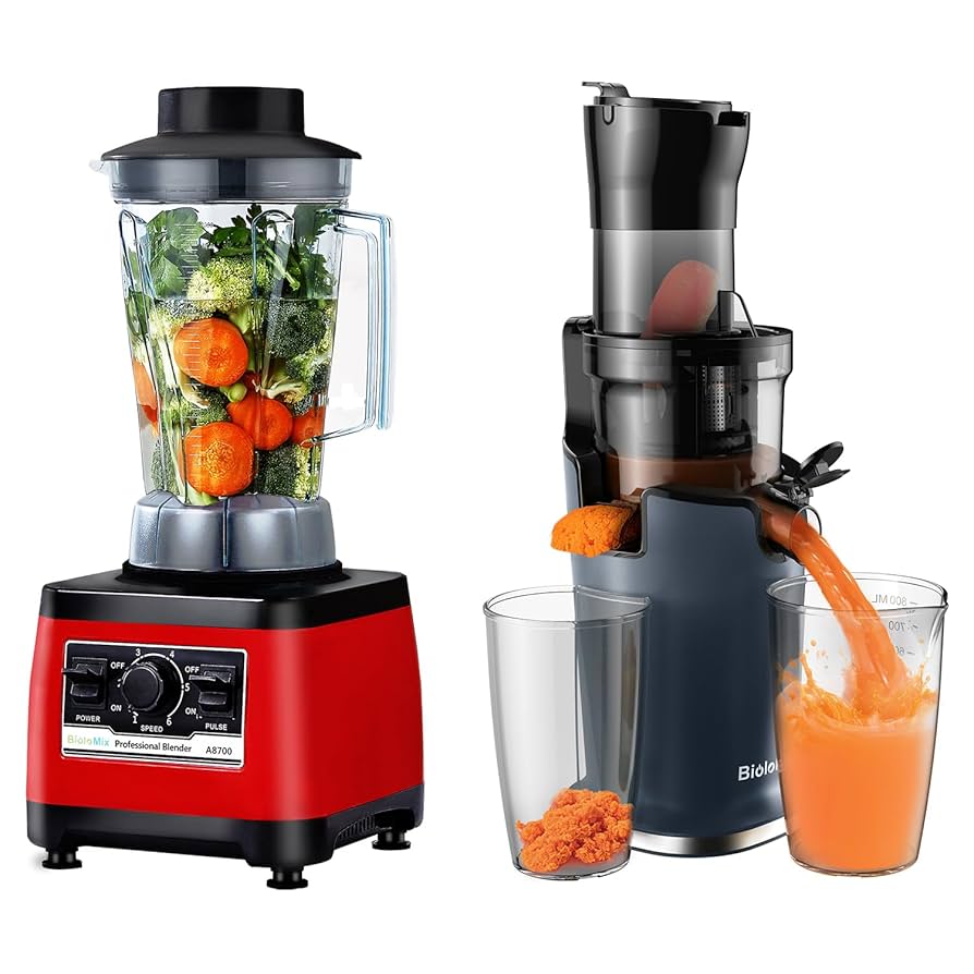 新しいバイオロミックス多機能フルーツ＆ナッツブレンダー Amazon.com: BioloMix Blender and Food Processor Combo, 700W