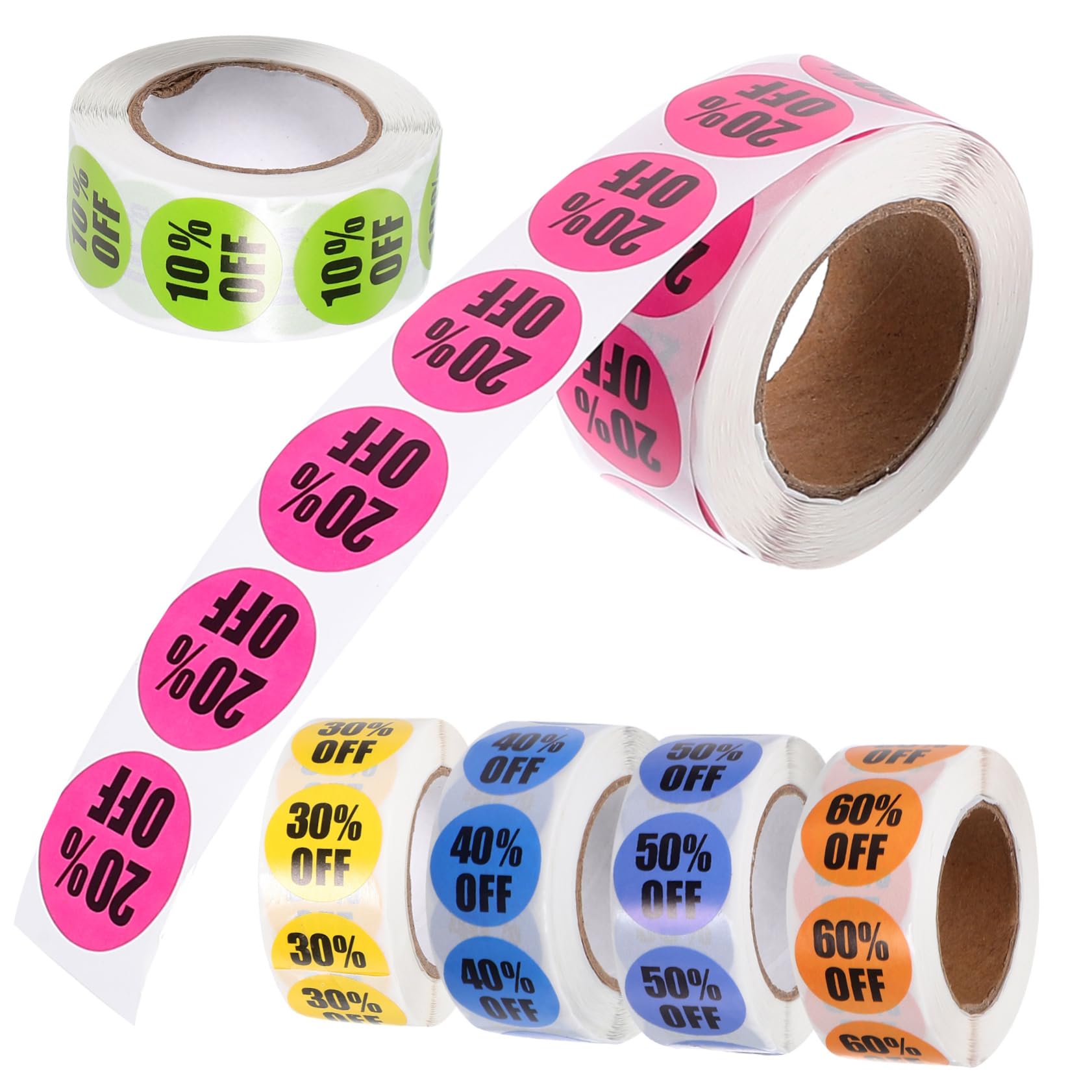 NUOBESTY 4 Set Grandi Adesivi Etichette Inventario Girare Adesivi Del Decalcomanie Per Lo Adesivo Del Del Supermercato Con Prezzi Carta Rivestita 6 * 4