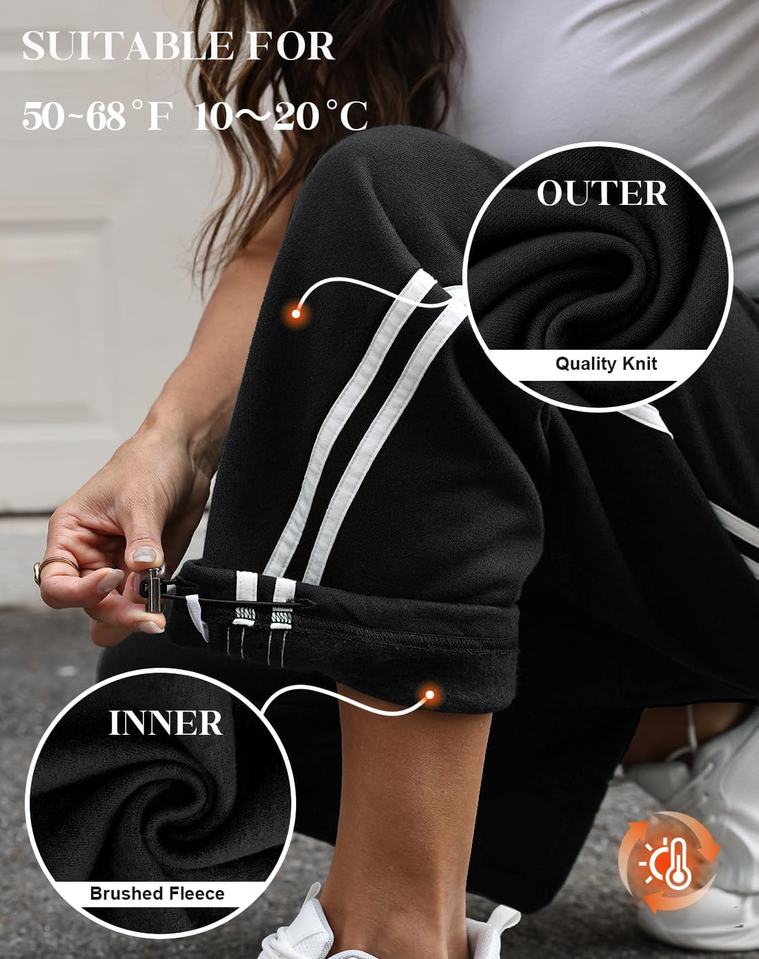Sweetmoon Barrel Sweatpants Women - Track Pants Drawstring Fleece Joggers for Women Athletic Baggy Sweat Pants for Girls