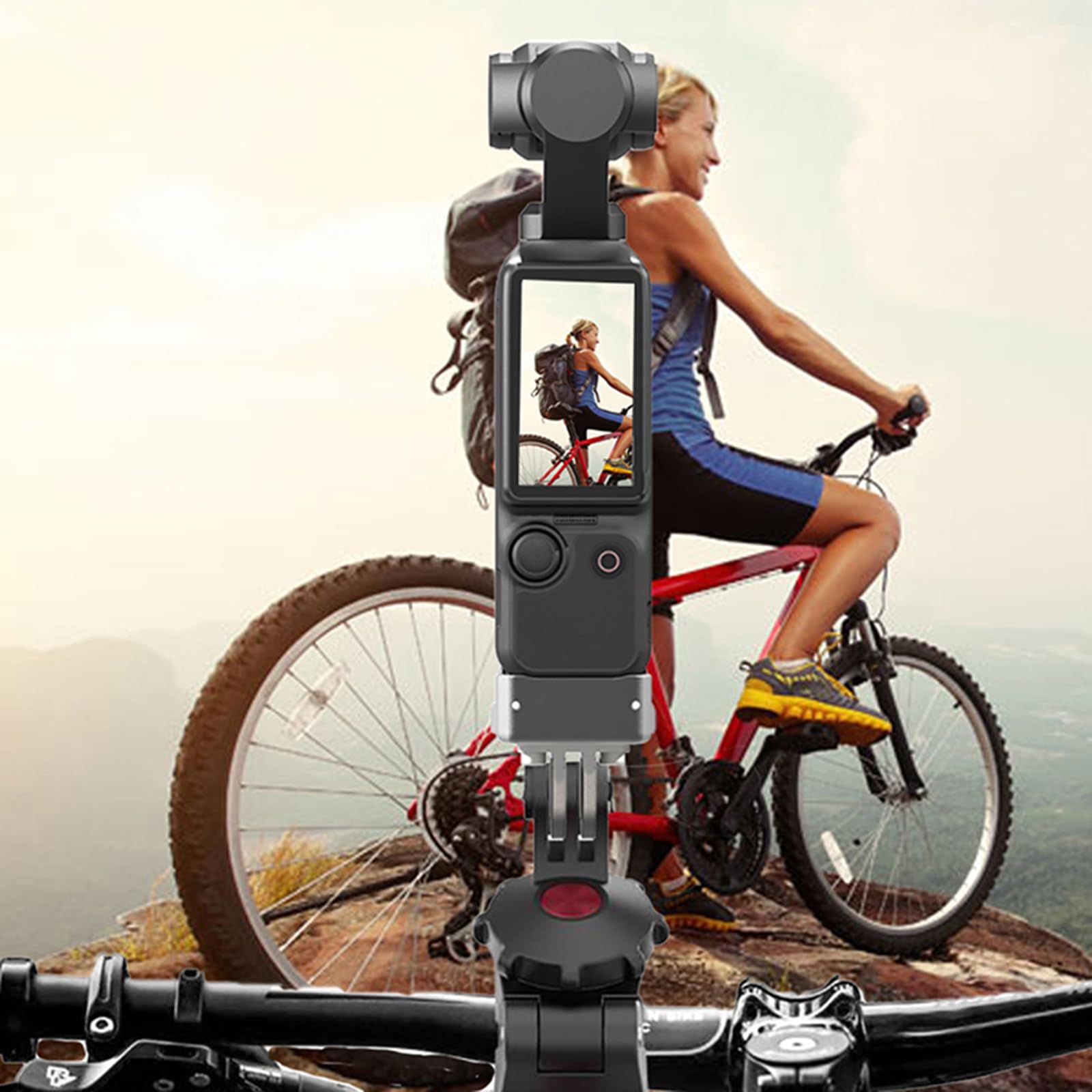 Adattatore di ricarica per DJI OSMO Pocket 3 Type-C Base di ricarica Dock Stand CNC in lega di alluminio con foro per vite da 1/4 e interfaccia pieghevole a due poli