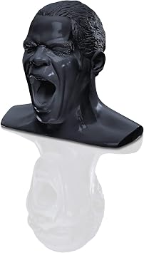 Oehlbach Kopfhörerständer Scream - Handmade Kunstharz Schwarz - kultiger Oehlbach-Kopf zur Aufbewahrung von Over- und On-Ear-Kopfhörern