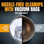 POWERTEC DXVA19-4101 Vacuum Bags 5PK for Dewalt DXV06P, DXV09P, DXV10P 6-10 Gal Dust Extractor, Replacement Shop Vac Bags, Dust Bag for Dewalt Wet Dry Shop Vacuum (75063)