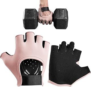 Guanti per esercizi con mezze dita, guanti per allenamento con i pesi,Guanti sportivi regolabili per allenamento - Guanti da allenamento traspiranti resistenti all'abrasione e delicati sulla pelle per