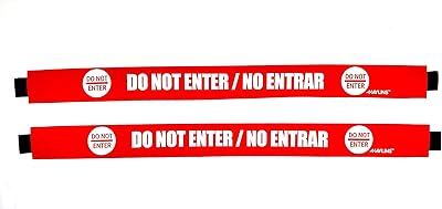 Haylins Do Not Enter Sign with Magnetic Ends English and Spanish Door Barricade Barrier (2 Pack)