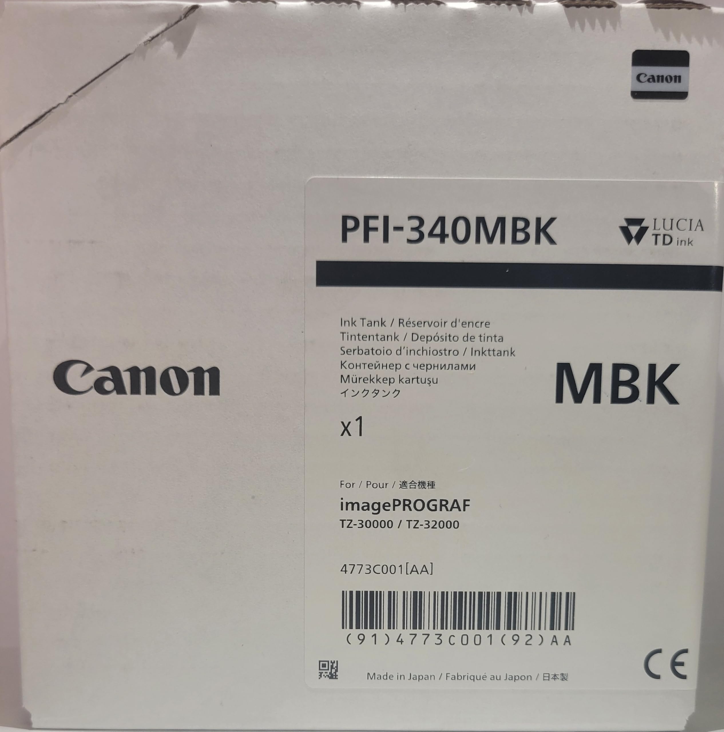 Amazon.com: Canon PFI-340 330ml Ink Tank Set PFI-340MBK PFI-340BK