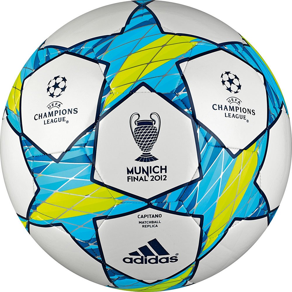 Adidas Finale Munich Capitano Football, White/Slime, 3 (EU