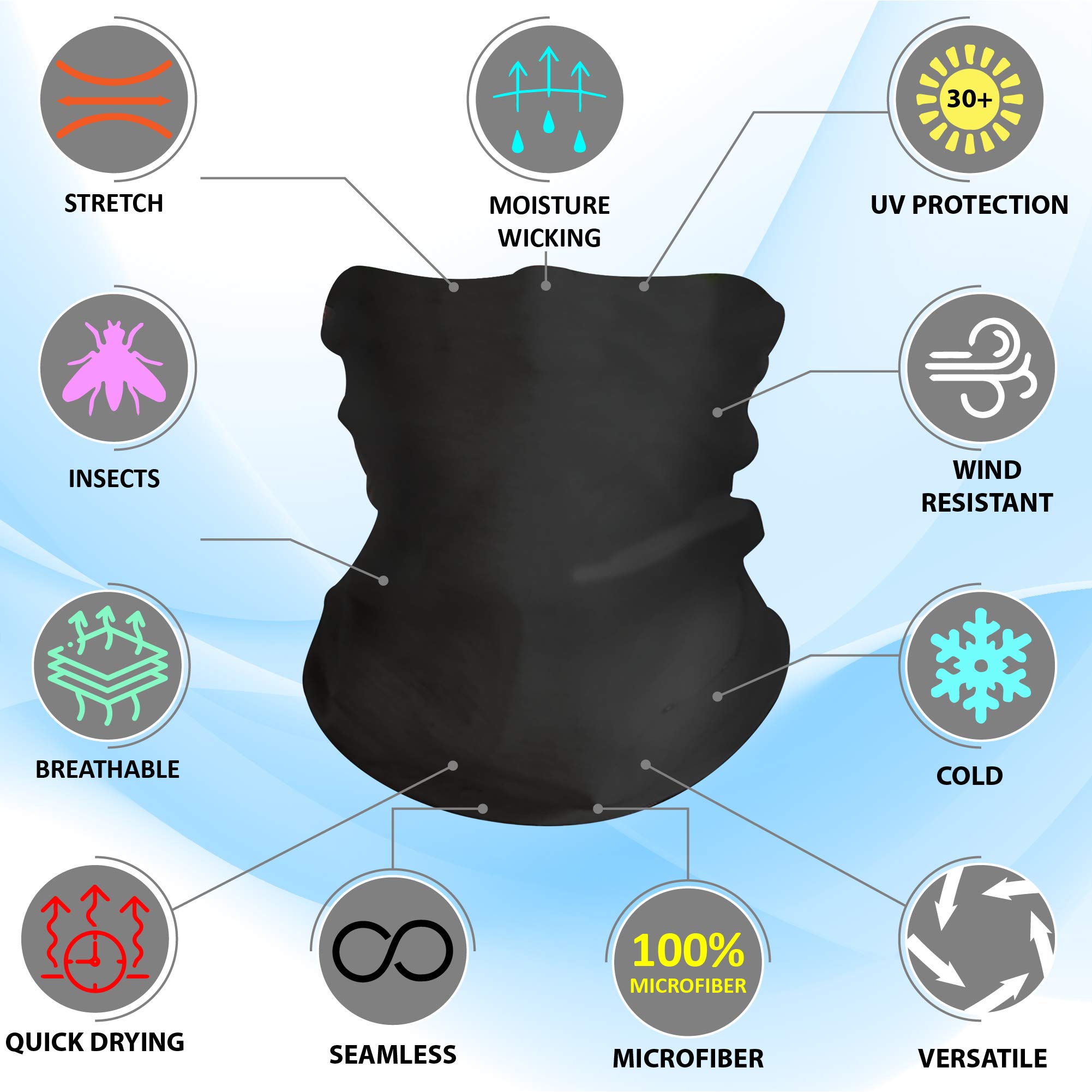 Joker Neck Gaiter Face Mask - Multifunctional Headwear Seamless Shield