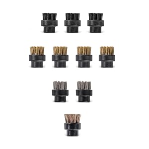 Dupray Small Brushes Brass Horsehair Nylon Stainless Steel Accessory Parts for Steam Cleaner Brush Head for Cleaning Grout