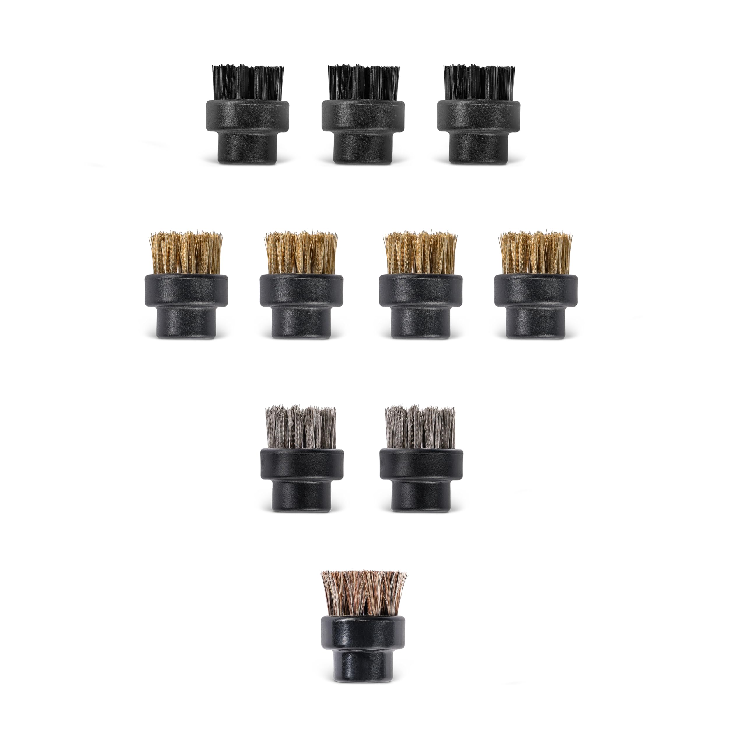 Dupray Small Brushes Brass Horsehair Nylon Stainless Steel Accessory Parts for Steam Cleaner Brush Head for Cleaning Grout