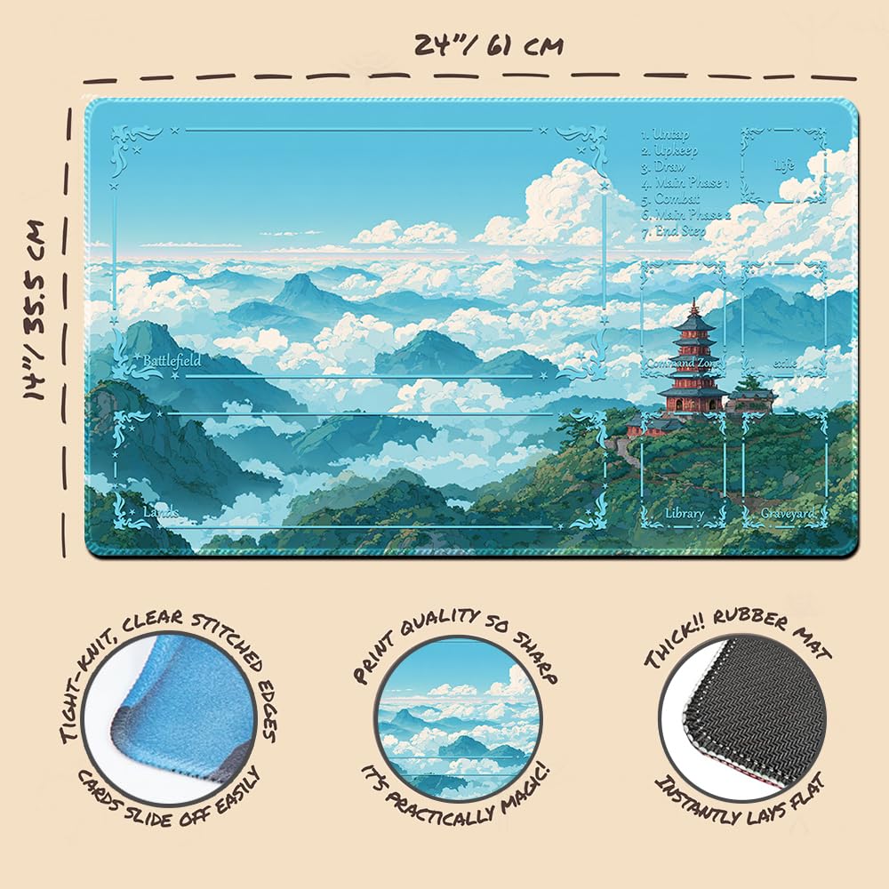 MTG Playmat,With Waterproof Storage black Bag Szie 60 x 35CM - Image 2