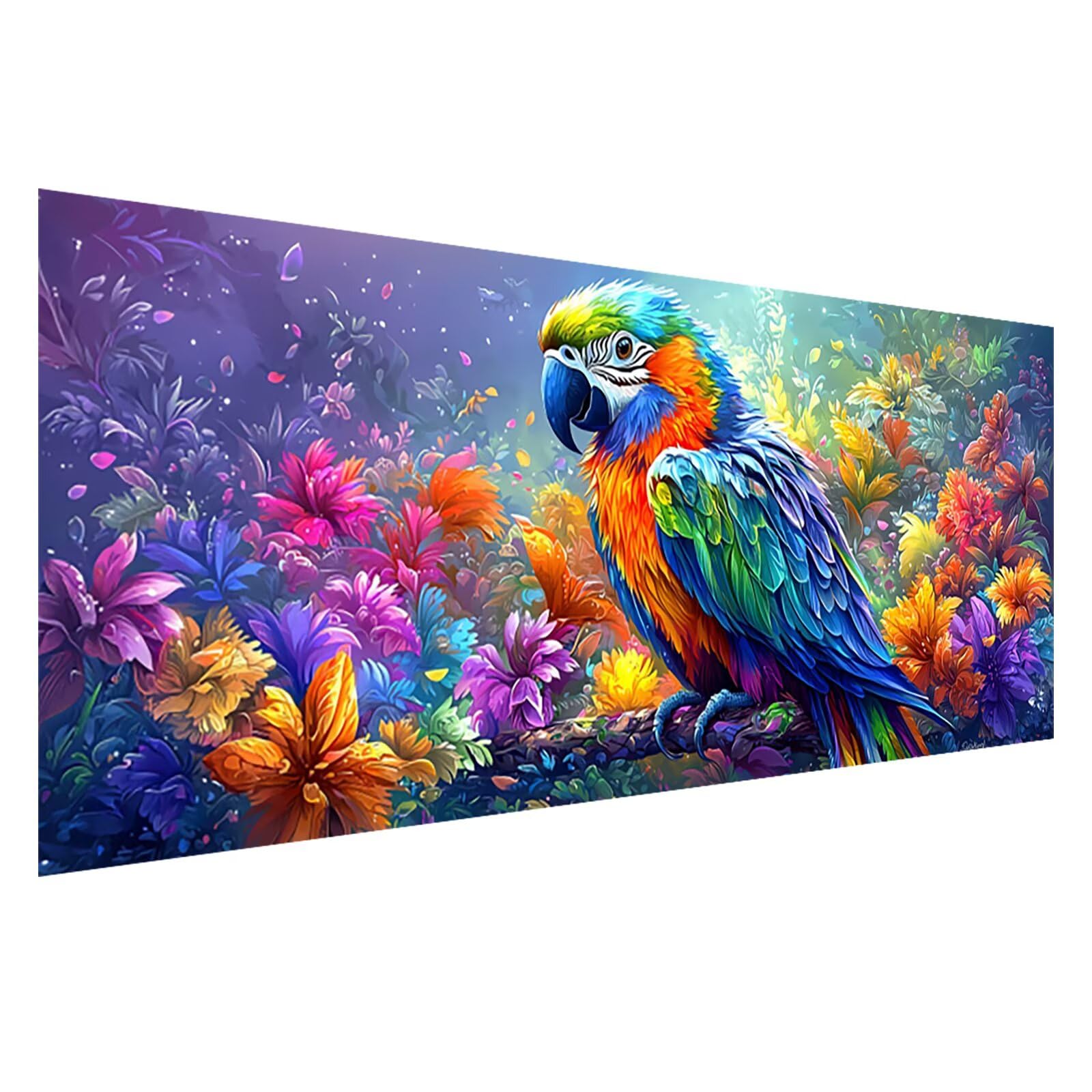Diamond Painting Farbe Diamond Painting Erwachsene Groß XXL 150x60 cm, 5D Tier Diamant Malerei Bilder Basteln Mädchen ab 8 Jahre, DIY Eckige Steine Stickerei Cross Stitch Malerei Deko Wohnzimmer Z0-76